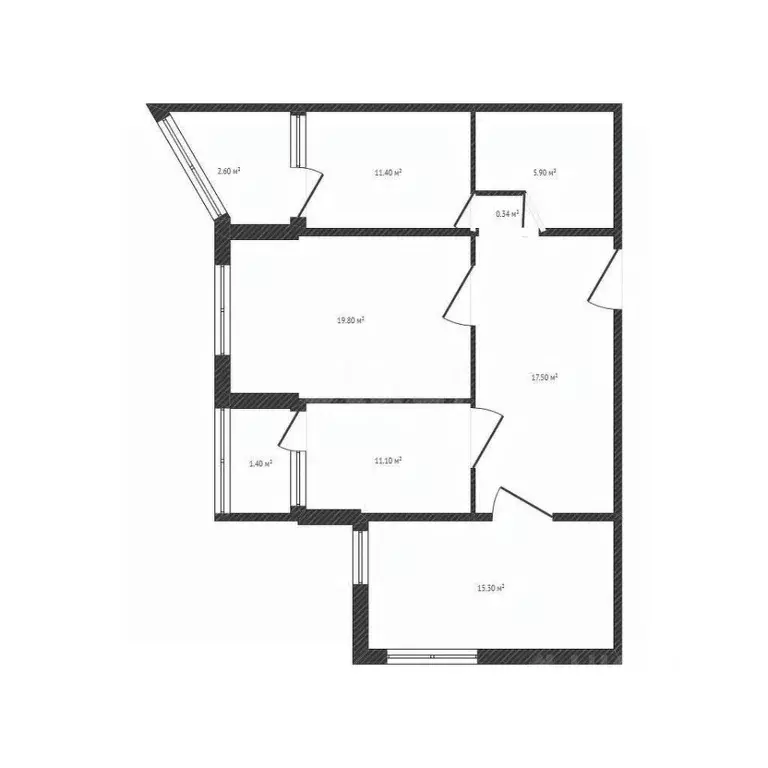 3-к кв. Брянская область, Брянск ул. Вали Сафроновой, 75 (81.0 м) - Фото 1
