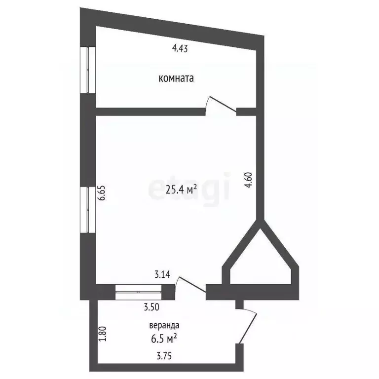 2-к кв. Крым, Евпатория ул. Училищная, 27 (31.9 м) - Фото 2
