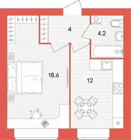 1-к кв. Пензенская область, Пензенский район, Мичуринский сельсовет, ... - Фото 1