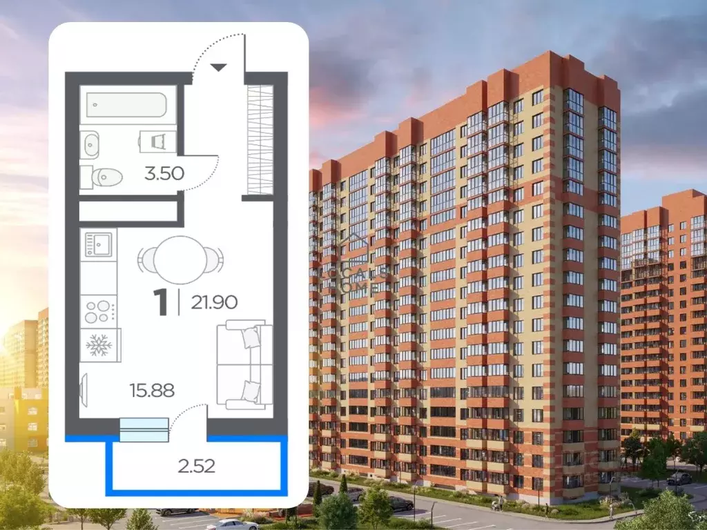 Студия Рязанская область, Рязанский муниципальный округ, с. Дядьково ... - Фото 1