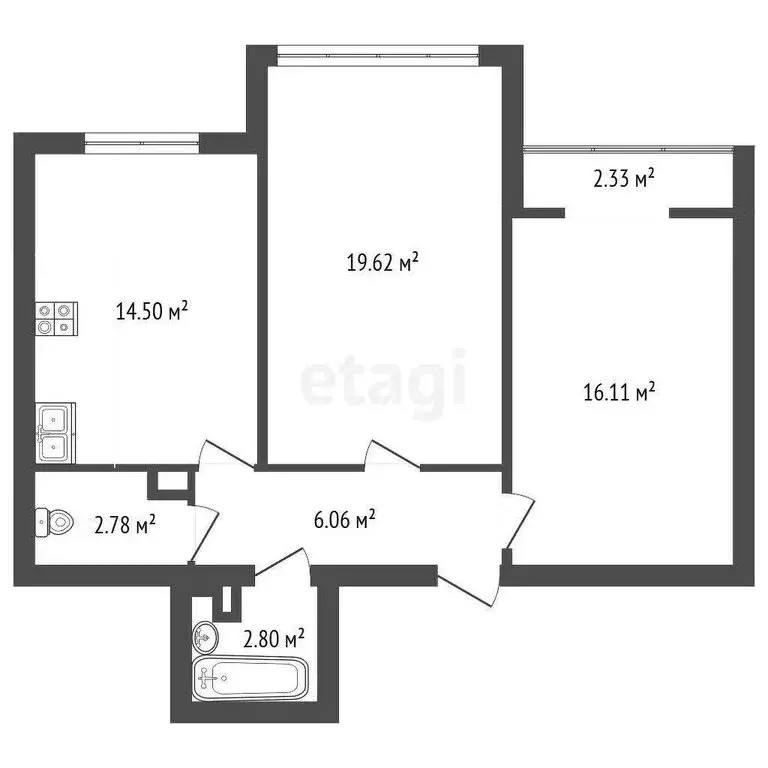 2-комнатная квартира: Севастополь, улица Челнокова, 17к1 (65 м) - Фото 0