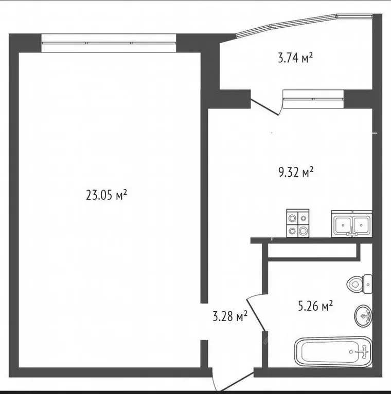 1-к кв. Тюменская область, Тюмень ул. Николая Никитина, 2к1 (40.0 м) - Фото 0