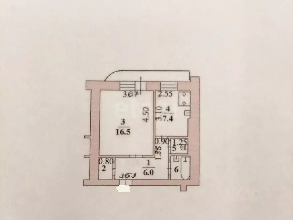 1-к кв. Липецкая область, Липецк Московская ул., 151 (34.8 м) - Фото 2