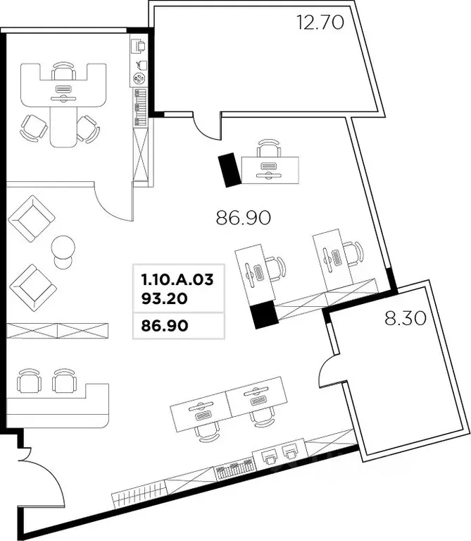 Офис в Москва ул. Маршала Прошлякова, 23 (108 м) - Фото 2
