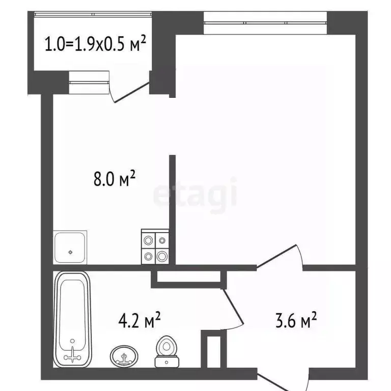 1-к кв. Ростовская область, Ростов-на-Дону пер. Чаленко, 9с2 (29.0 м) - Фото 2