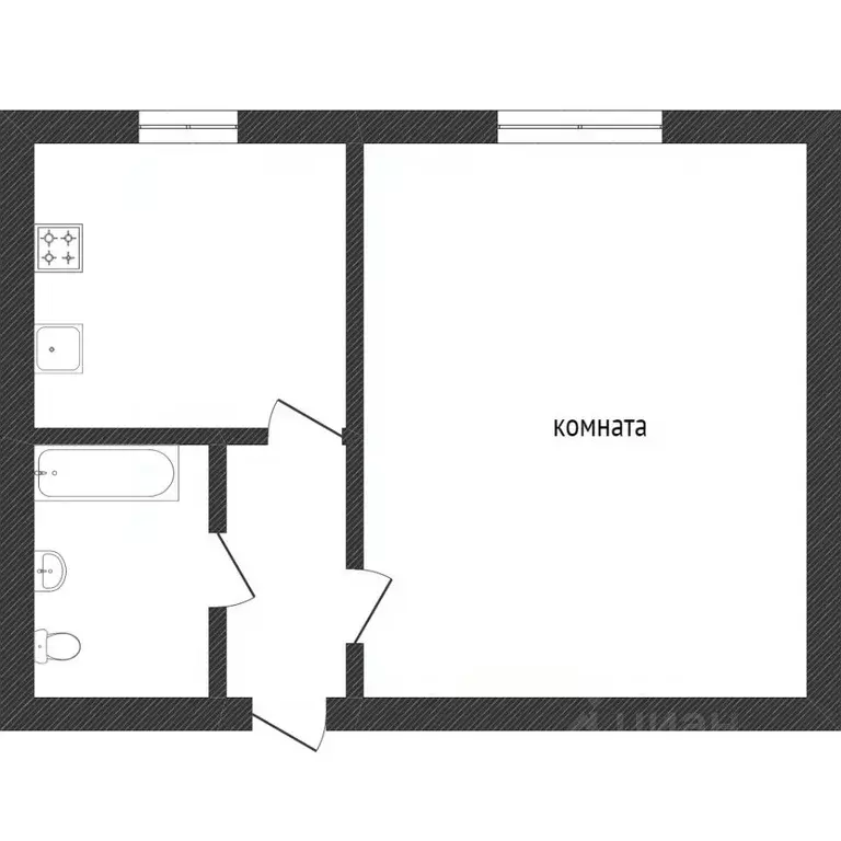1-к кв. Калужская область, Калуга ул. Болдина, 3А (32.2 м) - Фото 1