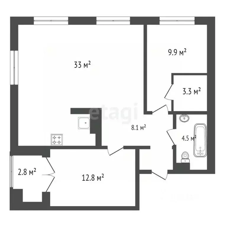 3-к кв. Красноярский край, Красноярск ул. 78-й Добровольческой ... - Фото 2
