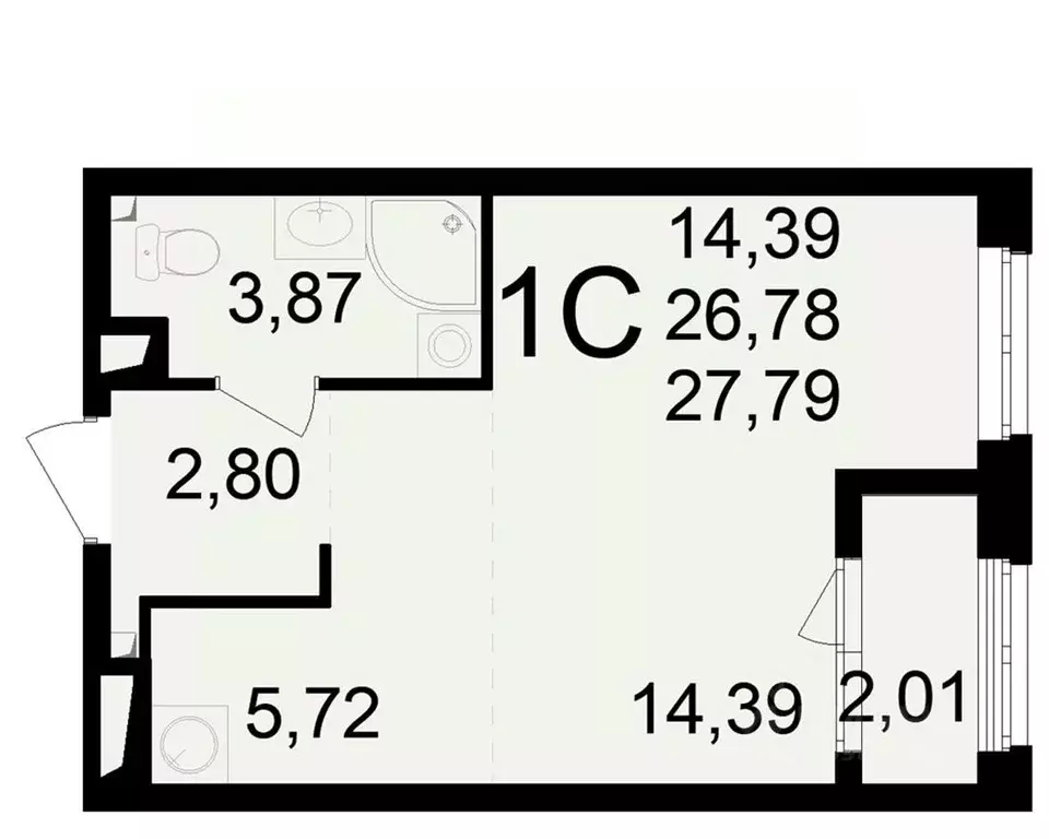 Студия Рязанская область, Рязань Черновицкая ул., 29с1 (28.79 м) - Фото 0