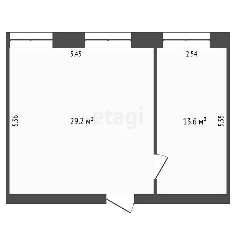 Офис (42 м) - Фото 1