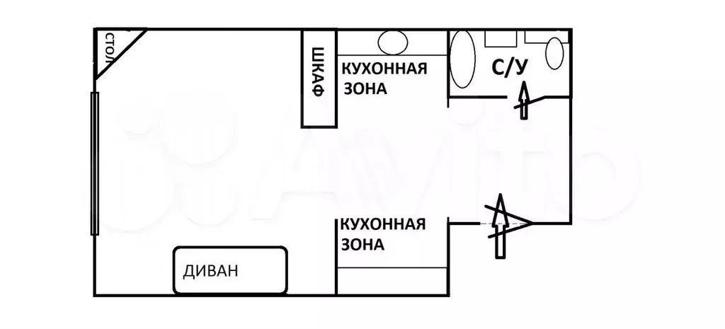 Квартира-студия, 18,8 м, 4/5 эт. - Фото 0