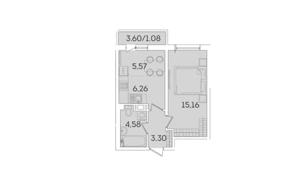 Продаётся 1-к квартира, 35.95 м - Фото 0