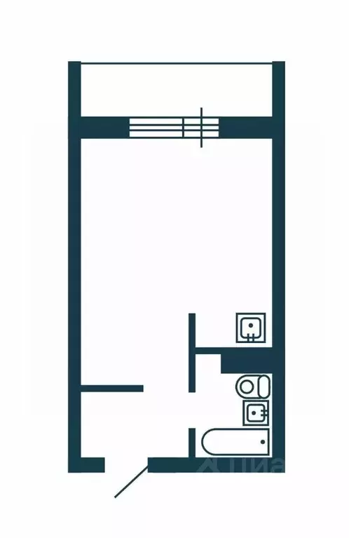 Студия Новосибирская область, Обь ул. Большая, 29 (32.5 м) - Фото 1