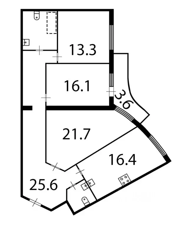 3-к кв. Санкт-Петербург просп. Энгельса, 97 (103.0 м) - Фото 1