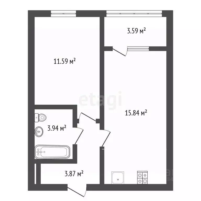 1-к кв. Воронежская область, с. Новая Усмань бул. Художников, 2Г ... - Фото 2