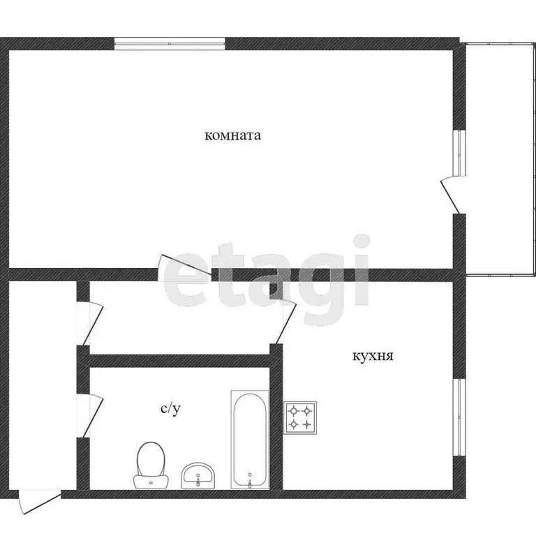 Квартира, 1 комната, 31 м - Фото 1