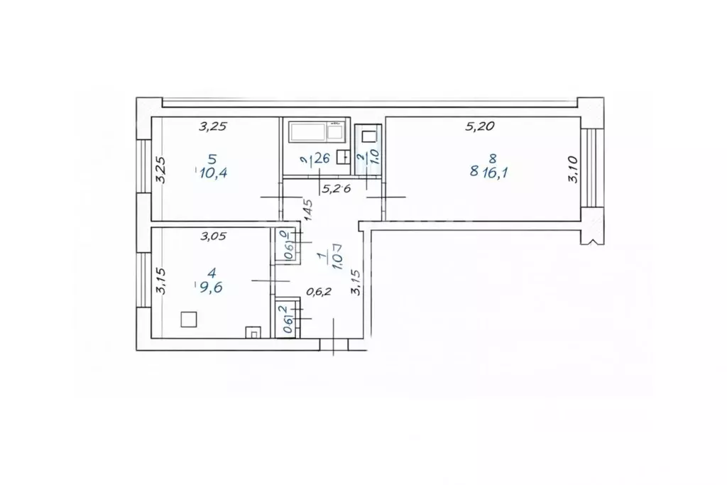 2-к кв. Забайкальский край, Чита 1-й мкр, 18 (51.6 м) - Фото 2
