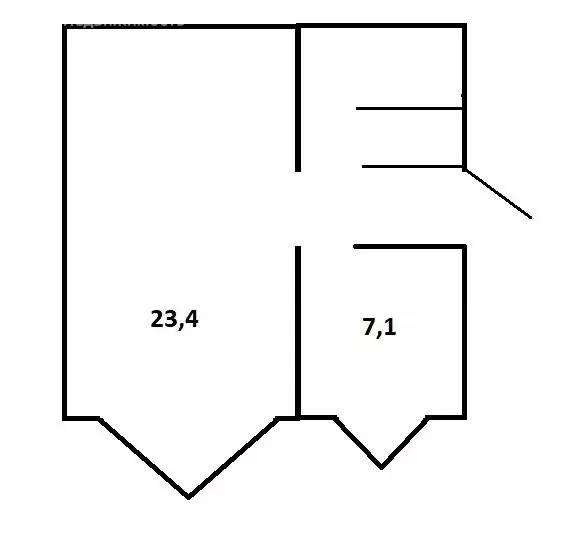 1-комнатная квартира: Санкт-Петербург, Лиговский проспект, 105 (38.7 ... - Фото 1