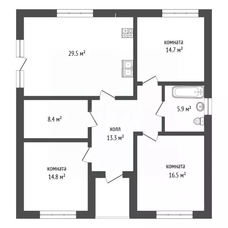 Дом в Ростовская область, Мясниковский район, с. Чалтырь Урожайная ул. ... - Фото 1