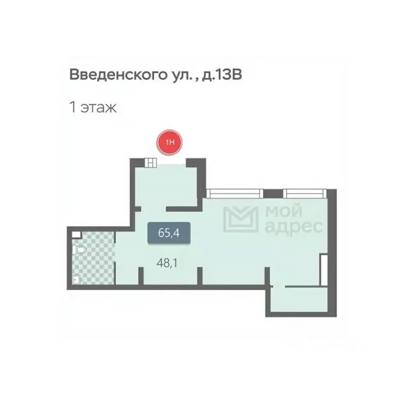 Помещение свободного назначения в Москва ул. Введенского, 13Б (65 м) - Фото 1