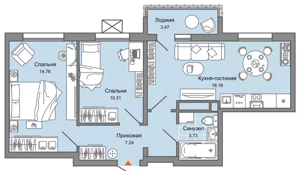 3-комнатная квартира: Ульяновск, микрорайон Новый Город, 10-й квартал, ... - Фото 0