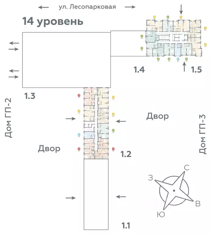 2-к кв. Тюменская область, Тюмень ул. Лесопарковая, 22 (73.1 м) - Фото 1