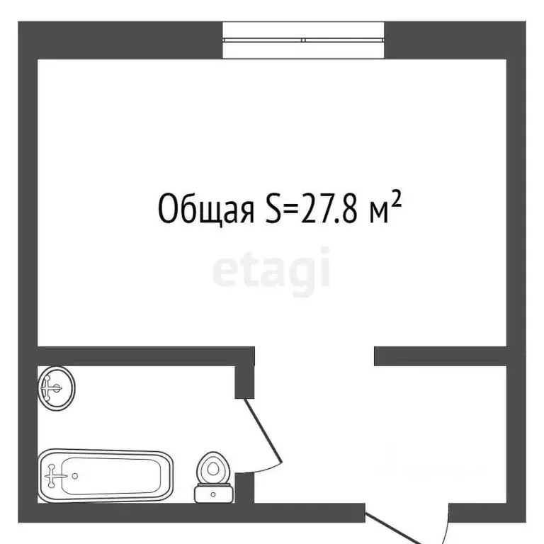 Студия Кемеровская область, Кемерово ул. Дегтярева, 6 (27.8 м) - Фото 1