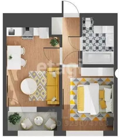 1-к кв. Крым, Алушта ул. Ялтинская (35.97 м) - Фото 1