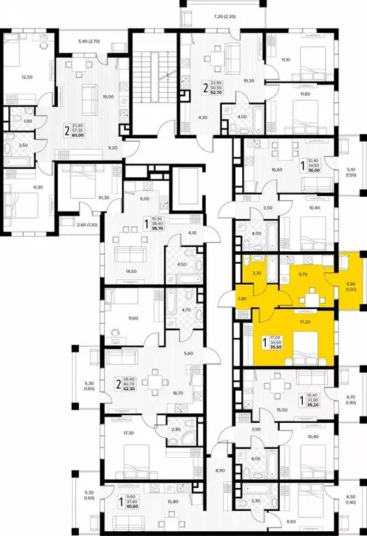1-комнатная квартира: Сукко, жилой комплекс Кипарис (35.5 м) - Фото 1