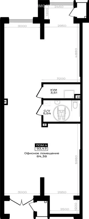 Помещение свободного назначения (93.43 м) - Фото 2