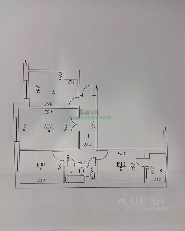 3-к кв. Саратовская область, Балаково ш. Саратовское, 89/4 (62.4 м) - Фото 2