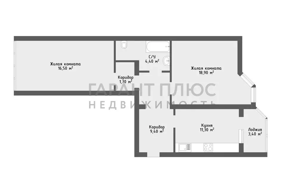 2-комнатная квартира: Липецк, улица М.И. Неделина, 61 (65.6 м) - Фото 2