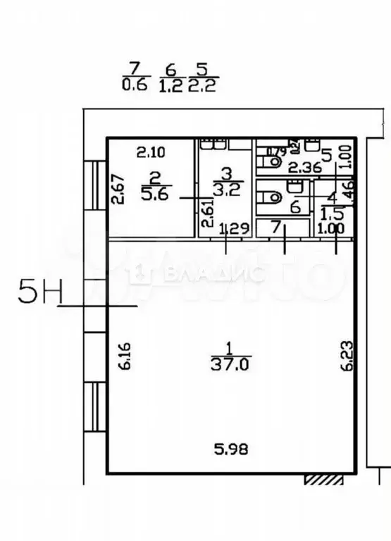 Продам помещение свободного назначения, 51.3 м - Фото 0