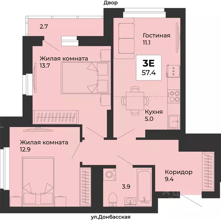 3-к кв. Свердловская область, Екатеринбург Уралмаш жилрайон, ул. ... - Фото 1