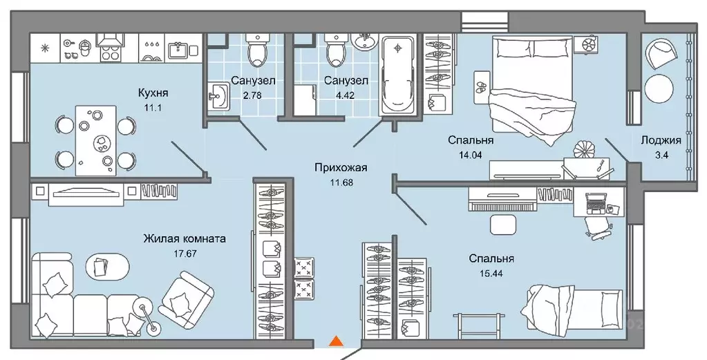 3-к кв. Ульяновская область, Ульяновск Новый Город мкр, 10-й кв-л, ... - Фото 0