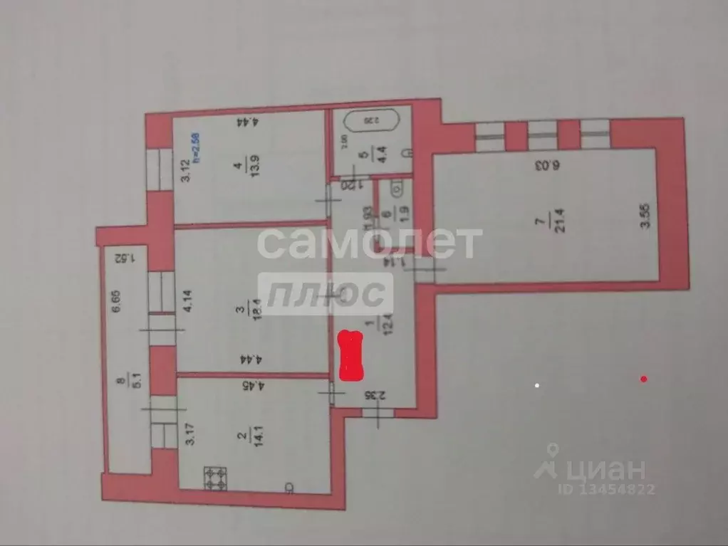 3-к кв. Марий Эл, Йошкар-Ола ул. Лебедева, 59 (93.2 м) - Фото 2