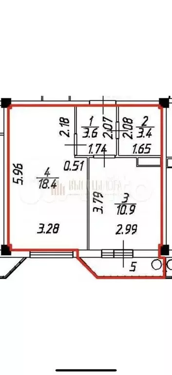 1-к. квартира, 40 м, 2/10 эт. - Фото 0