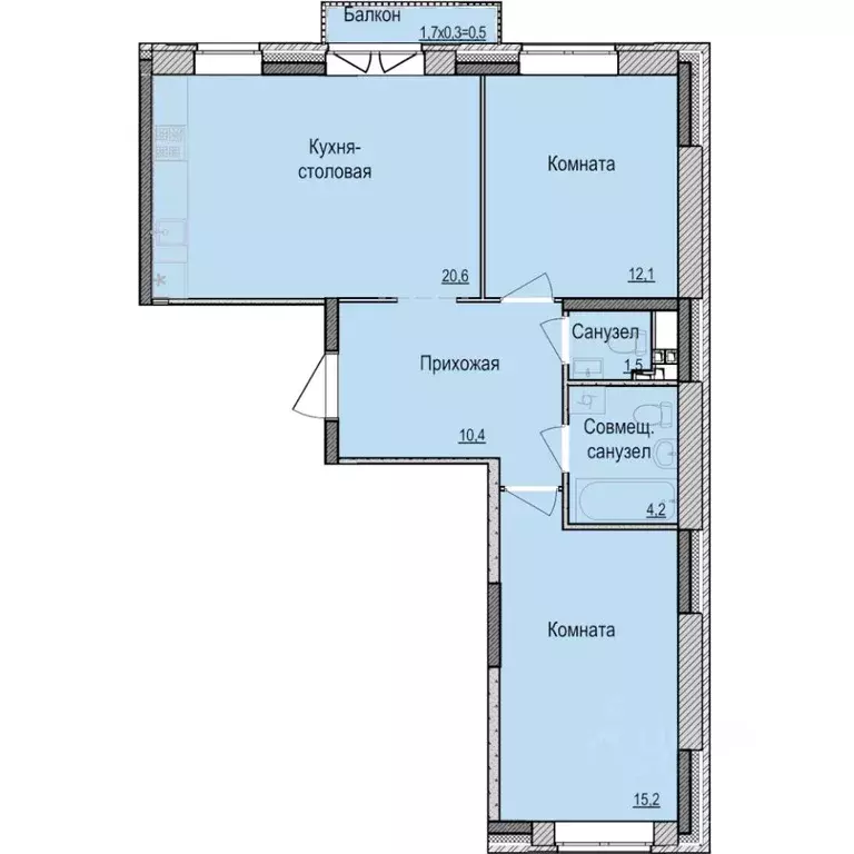 2-к кв. Удмуртия, Ижевск Карлутский жилрайон, 3-й мкр, Скандинавия ... - Фото 1