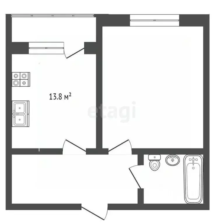 1-к кв. Ростовская область, Батайск ул. Котова, 12к1 (35.6 м) - Фото 1