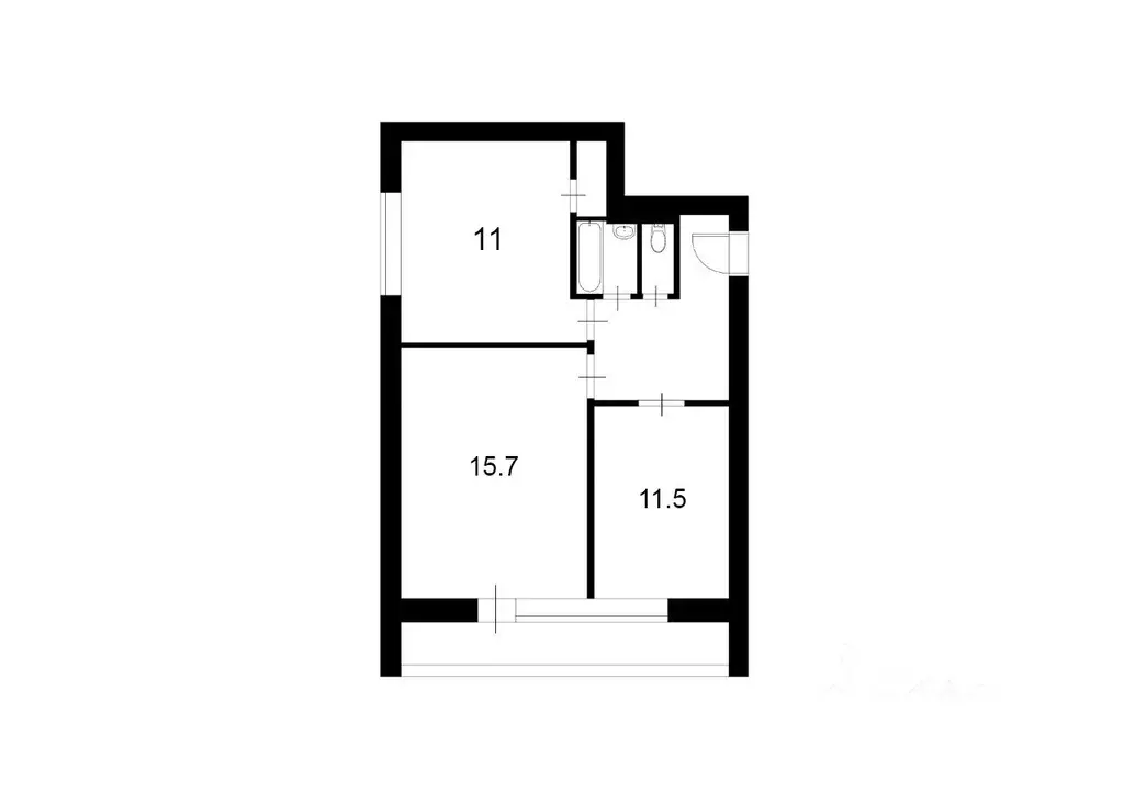 2-к кв. Москва ул. Бестужевых, 17 (55.0 м) - Фото 2