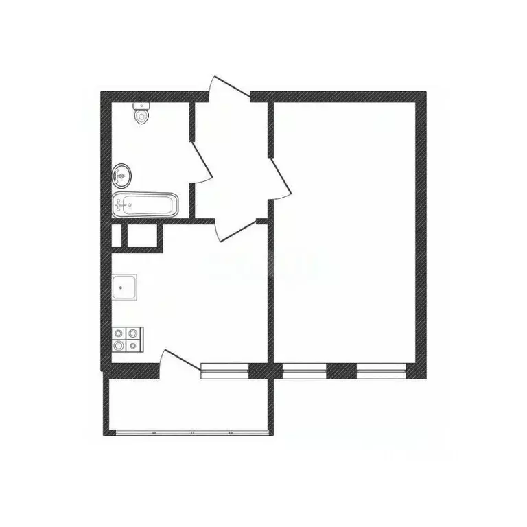 1-к кв. Белгородская область, Белгородский район, Северный городское ... - Фото 1