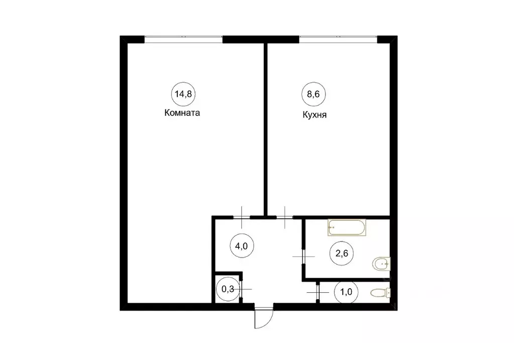 1-к кв. Санкт-Петербург просп. Науки, 14К1 (30.0 м) - Фото 2