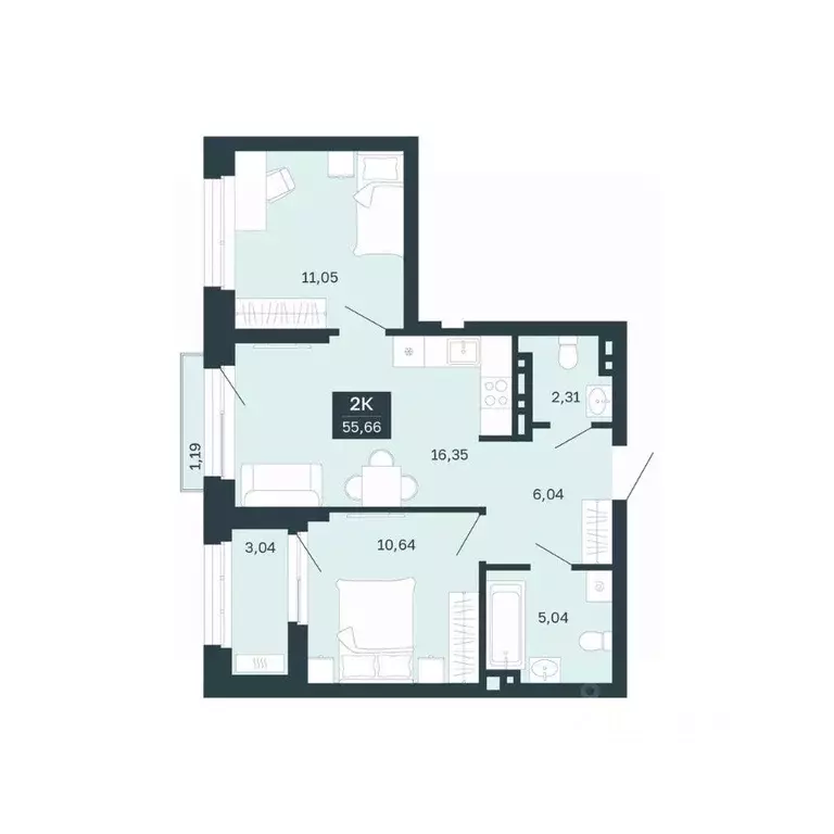 2-к кв. Свердловская область, Екатеринбург Южная Ботаника жилрайон, ... - Фото 1