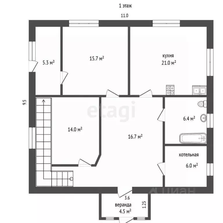 Дом в Тюменская область, Тюменский муниципальный округ, с. Кулаково ... - Фото 2