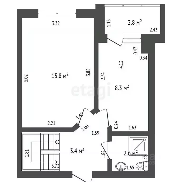 3-к кв. Ростовская область, Батайск ул. Вильямса, 2 (68.0 м) - Фото 2