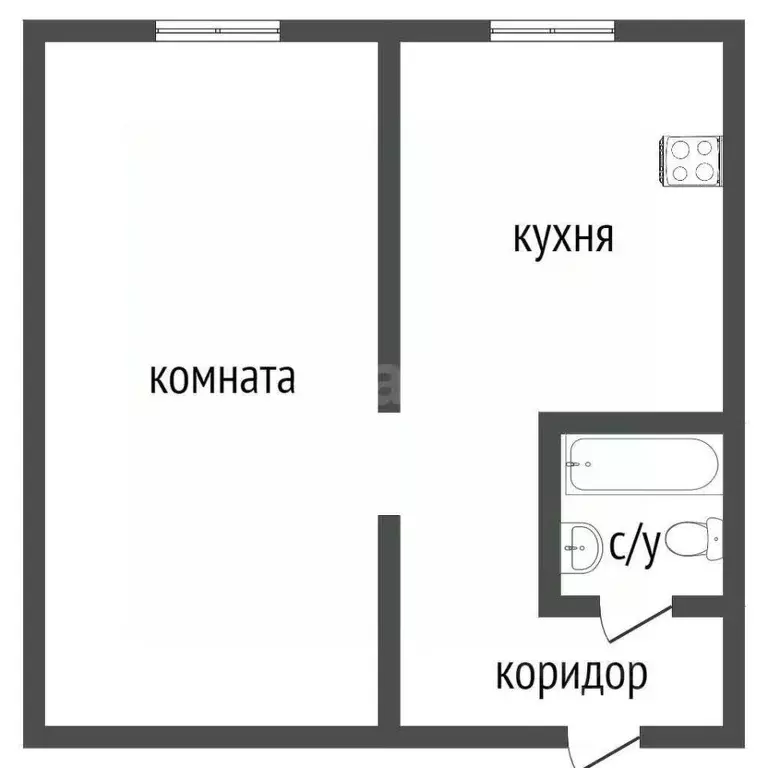 1-к кв. Курганская область, Курган просп. Конституции, 41 (29.8 м) - Фото 1