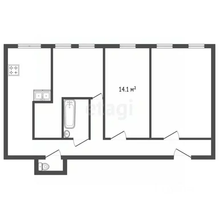 Комната Санкт-Петербург просп. Большой Васильевского острова, 62 (14.0 ... - Фото 0