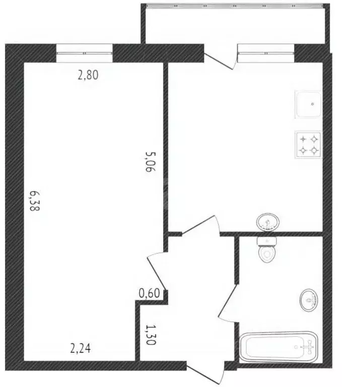 1-к кв. Ярославская область, Ярославль Новоселковская ул., 11 (41.3 м) - Фото 1