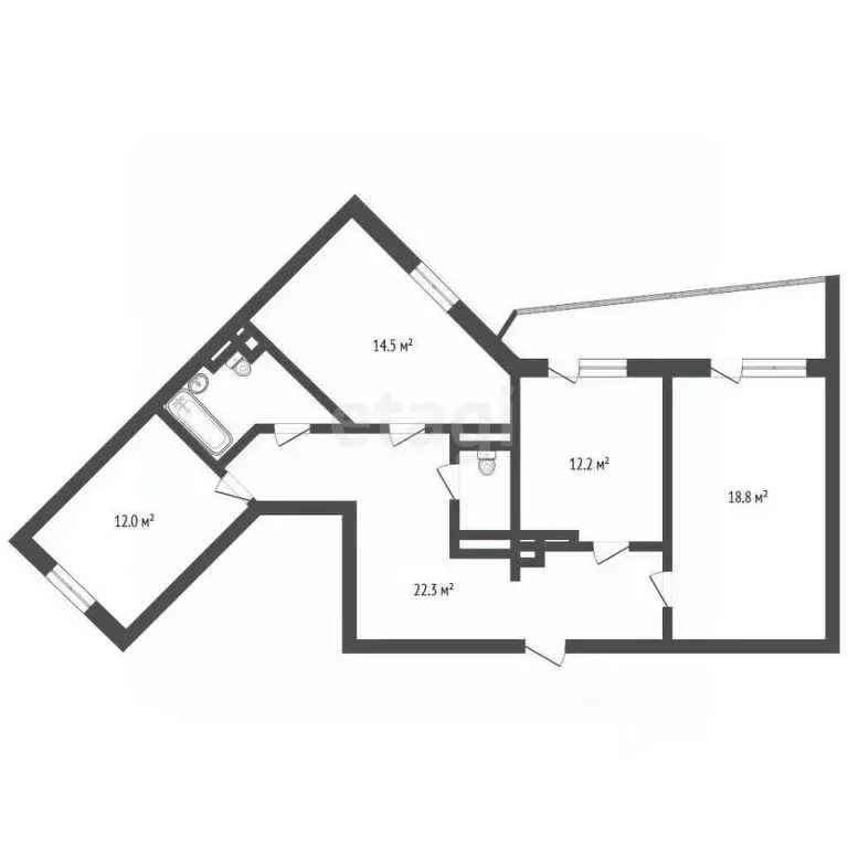 3-к кв. Воронежская область, Воронеж ул. Шишкова, 144 (86.1 м) - Фото 2