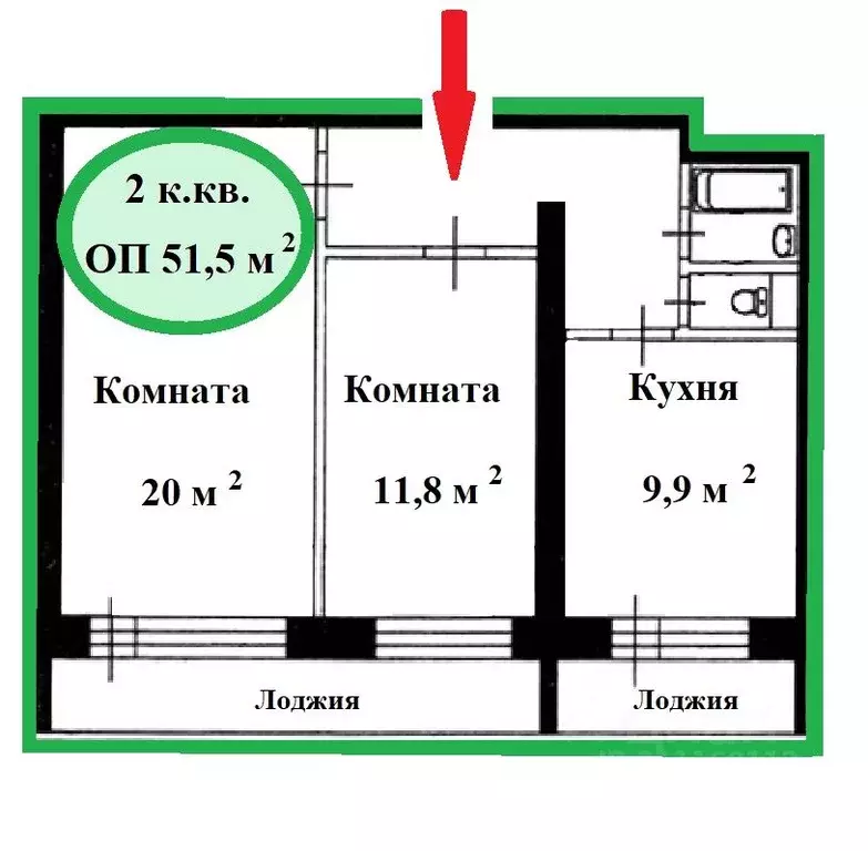 2-к кв. Москва Саянская ул., 4 (52.0 м) - Фото 1