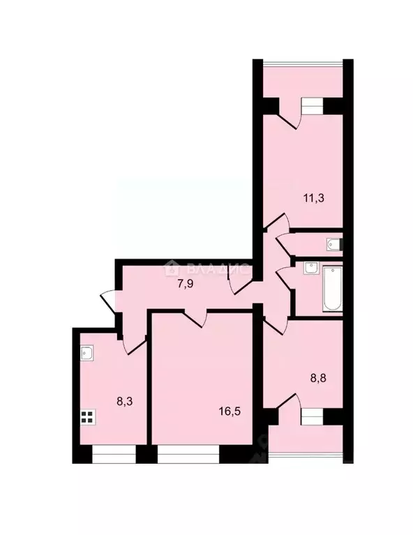 3-к кв. Нижегородская область, Нижний Новгород Березовская ул., 122 ... - Фото 2